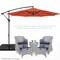 Best Choice Products 10ft Offset Hanging Outdoor Market Patio Umbrella w/ Easy Tilt Adjustment